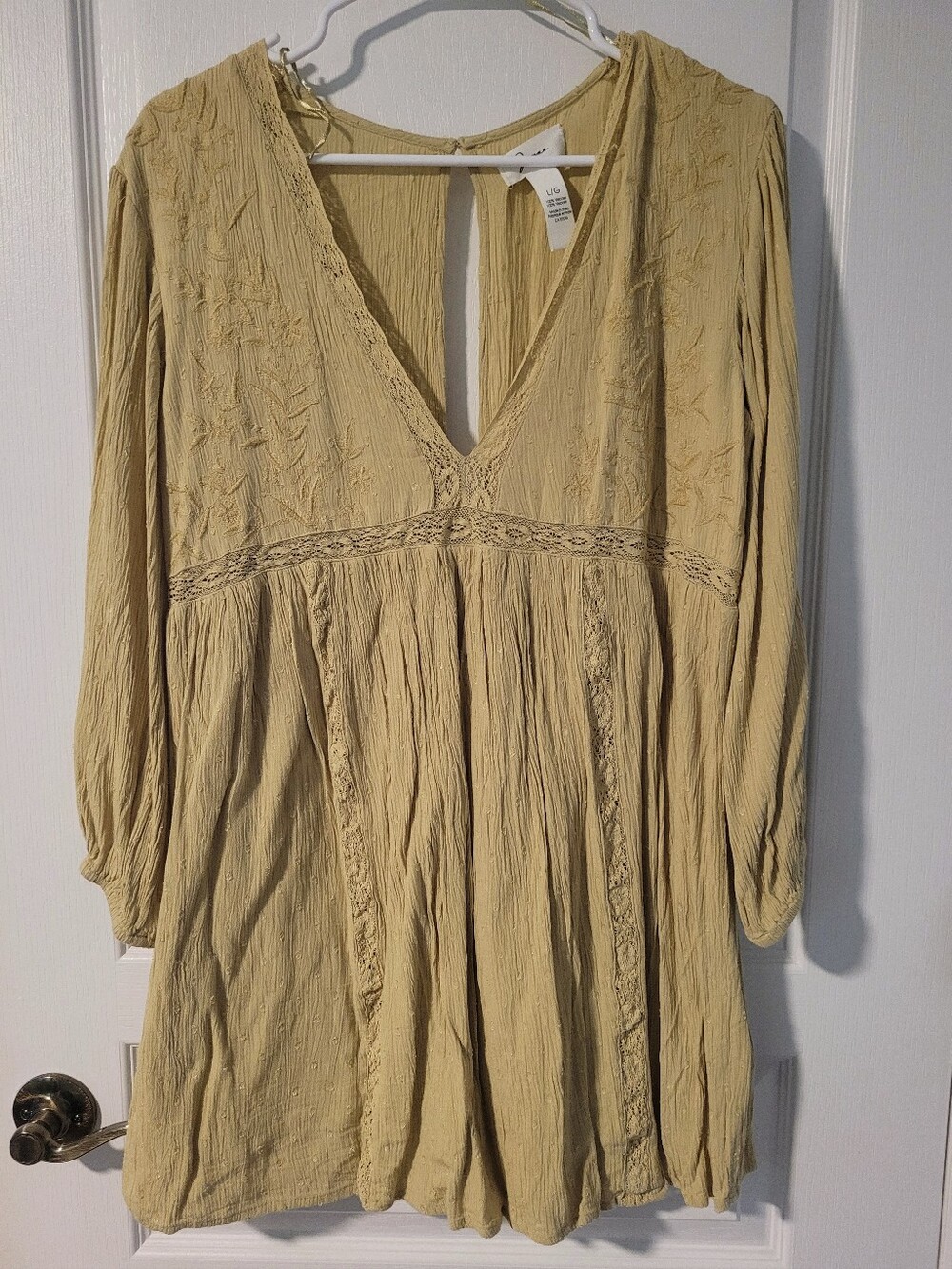 Japna Light Mustard V-Neck Tunic